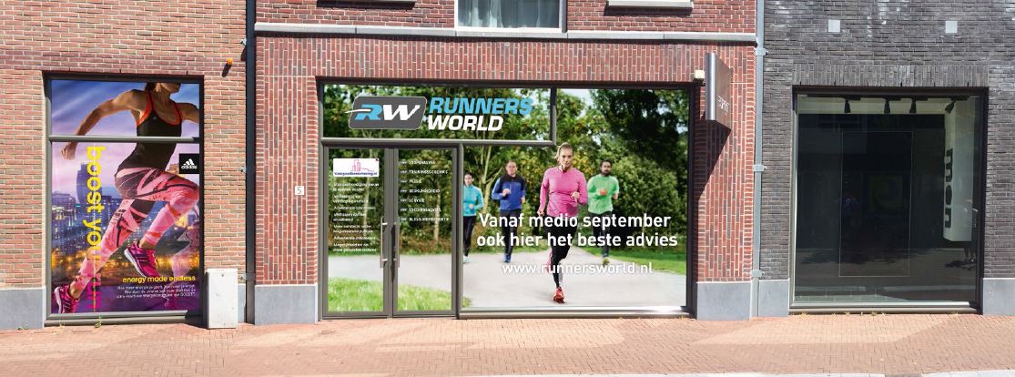 Impressie winkelpand Runnersworld Purmerend. Bron: FranchiseFormules.NL