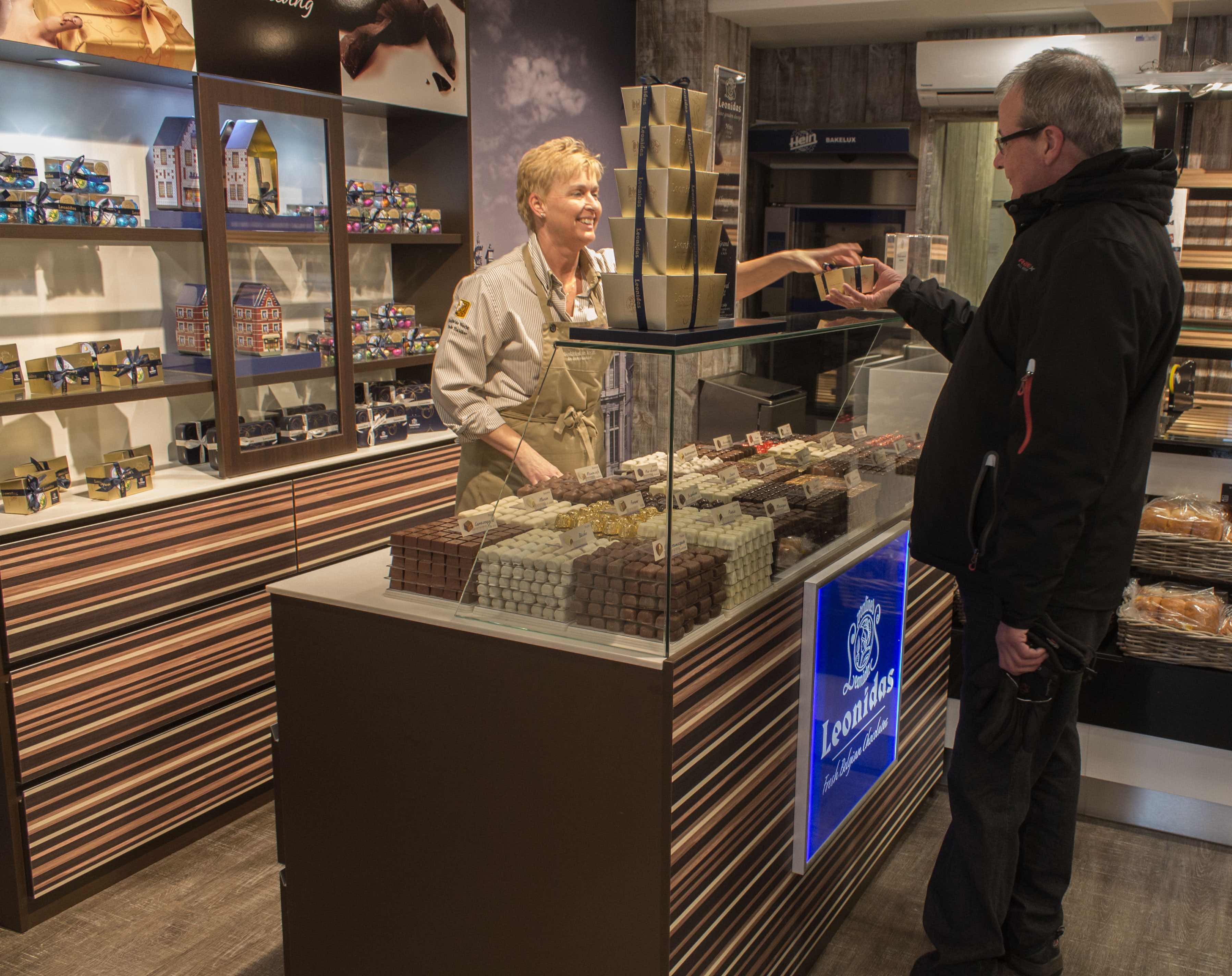 Bakkersspeciaalzaak De Vocht in Eindhoven omarmt concept van beroemde Belgische chocolatier Leonidas. Bron: franchiseFormules.NL
